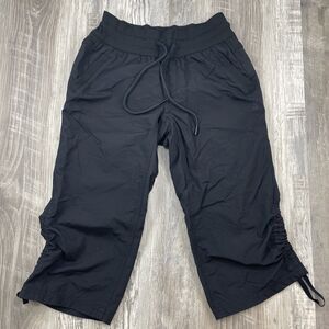 North Face Capri Crop Hiking Pant Black Cinch Adjustable Hem Womens Xsmall